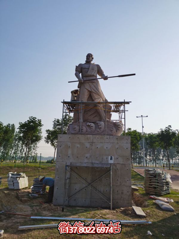 石材人物雕塑——河南洛陽大禹治水雕塑